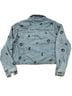 Current/Elliott Print Blue Black Denim Jacket Size L - photo 2