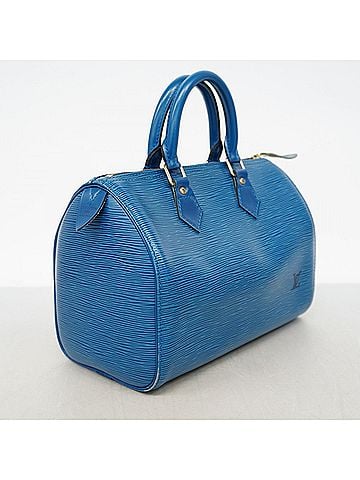 Louis Vuitton Louis Vuitton Epi Speedy 25 Handbag M43015 Toledo Blue Women's (view 2)
