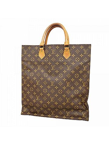 Louis Vuitton Louis Vuitton Monogram Sac Plat Tote Bag M51140 Brown Women's (view 1)