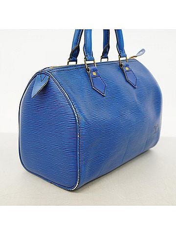 Louis Vuitton Louis Vuitton Epi Speedy 25 Handbag M43015 Toledo Blue Women's (view 2)