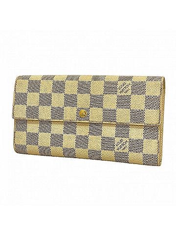 Louis Vuitton Louis Vuitton Damier Azur Portefeuille Sarah Long Wallet N61735 White Women's (view 1)