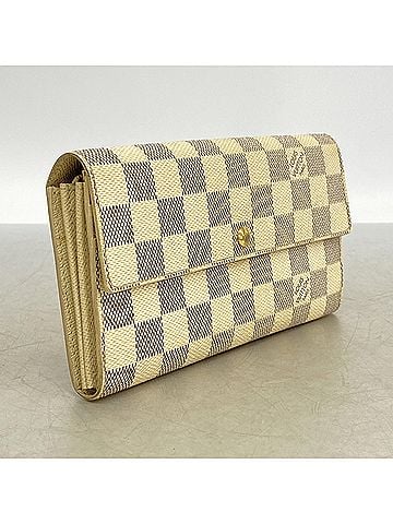 Louis Vuitton Louis Vuitton Damier Azur Portefeuille Sarah Long Wallet N61735 White Women's (view 2)