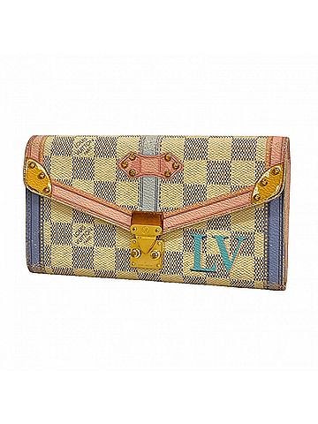 Louis Vuitton Louis Vuitton Damier Azur Summer Trunk Portefeuille Sarah Long Wallet N60119 White Women's (view 1)