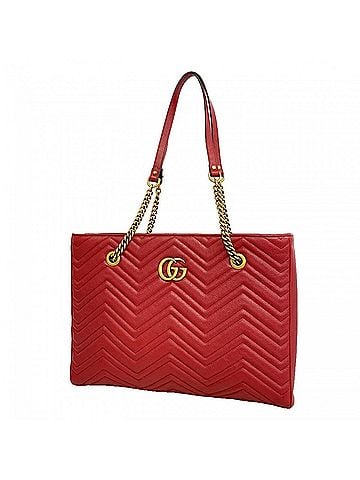 Gucci Gucci GG Marmont Chain Tote Bag 524578 Leather Red Women's (view 1)