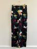fleur du mal 100% Silk Floral Black Pink Casual Pants Size XS - photo 10