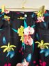 fleur du mal 100% Silk Floral Black Pink Casual Pants Size XS - photo 6
