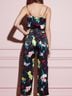fleur du mal 100% Silk Floral Black Pink Casual Pants Size XS - photo 5