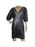 Molly Bracken 100% Polyester 5% Elastane Solid Black Cocktail Dress Size L - photo 1