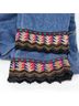 ETRO Aztec Or Tribal Print Solid Blue Red Jeans Size 10 - photo 11