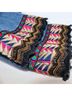 ETRO Aztec Or Tribal Print Solid Blue Red Jeans Size 10 - photo 8