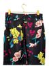 fleur du mal 100% Silk Floral Black Pink Casual Pants Size XS - photo 2