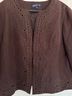 Jones New York 51% Linen 49% Rayon 100% Polyester Brown Jacket Size 12 - photo 5