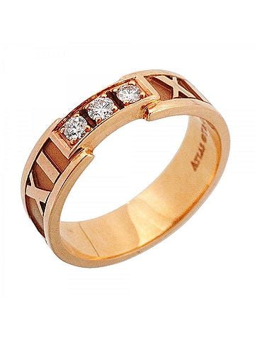Tiffany & Co. Tiffany & Co. Atlas Ring, 3PD (3 Diamonds), 18K Pink Gold, Women's (view 1)