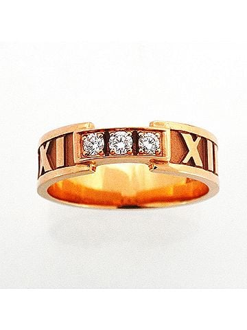Tiffany & Co. Tiffany & Co. Atlas Ring, 3PD (3 Diamonds), 18K Pink Gold, Women's (view 2)