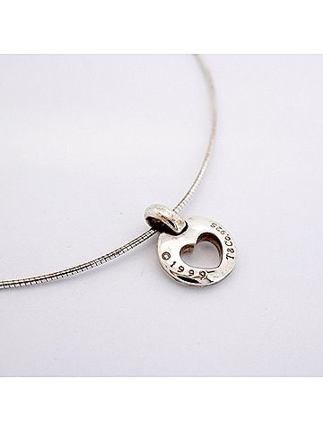Tiffany & Co. Tiffany & Co. Pierced Heart Necklace, Sterling Silver 925, Women's (view 2)