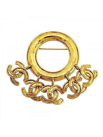 Chanel Chanel Brooch, Coco Mark Circle, GP Plated Gold, Women's (view 1)
