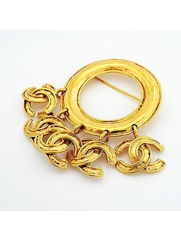 Chanel Chanel Brooch, Coco Mark Circle, GP Plated Gold, Women's (view 2)