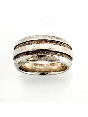 Tiffany & Co. Tiffany & Co. Grooved Double Line Ring, Sterling Silver 925 (Women's) (view 2)