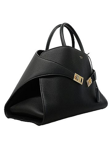 Salvatore Ferragamo Salvatore Ferragamo Hug Leather Handbag, Black, 2-way Bag for Women (view 2)