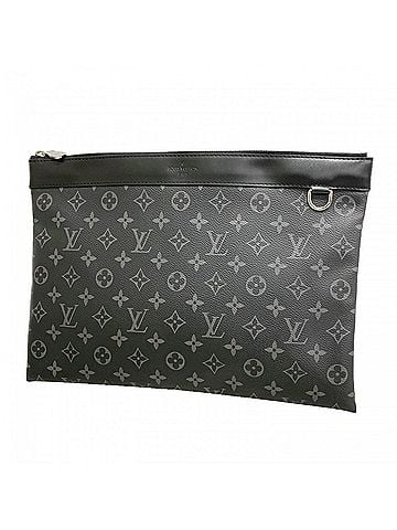 Louis Vuitton Louis Vuitton Monogram Eclipse Pochette Discovery Clutch Bag M62291 Black Men's (view 1)