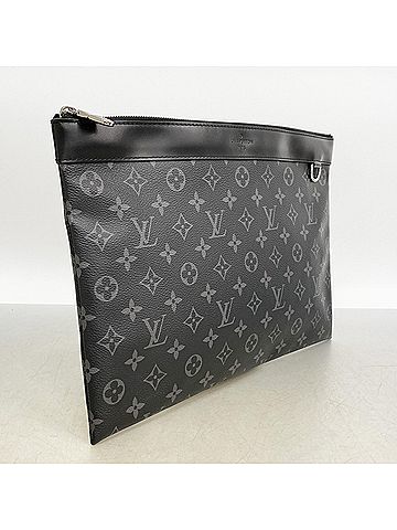 Louis Vuitton Louis Vuitton Monogram Eclipse Pochette Discovery Clutch Bag M62291 Black Men's (view 2)