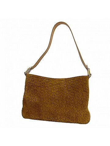 Céline Celine Shoulder Bag C Macadam Suede Brown Women's (view 1)