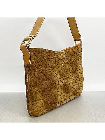 Céline Celine Shoulder Bag C Macadam Suede Brown Women's (view 2)