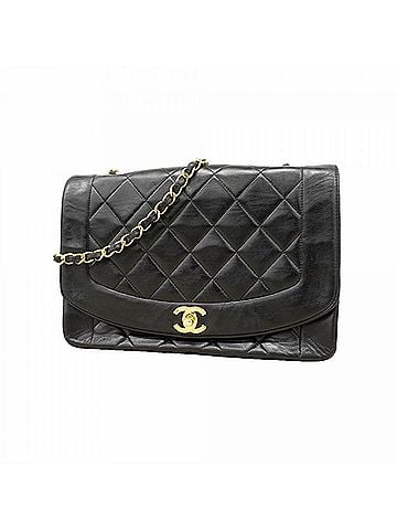 Chanel Chanel Diana Chain Shoulder Bag, Lambskin, Black, Women's (view 1)
