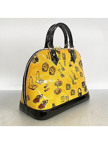 Louis Vuitton Louis Vuitton Alma PM Vernis Sticker Collection Handbag M50466 White Women's OP008076 (view 2)