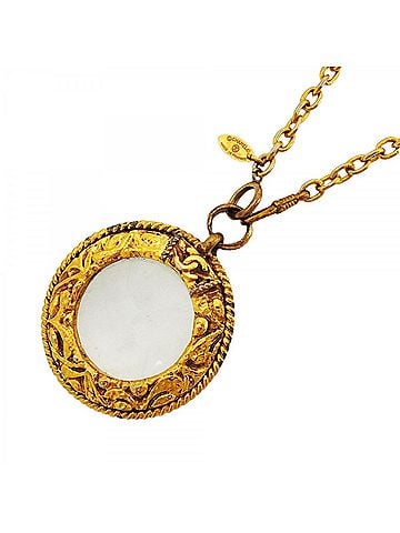 Chanel Chanel Necklace, Coco Mark, Magnifying Glass, GP Plated, Gold, Women's, OP005877 (view 1)