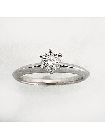 Tiffany & Co. Tiffany & Co. Solitaire Ring, 1PD (One Diamond), Pt950 Platinum, 0.27ct Diamond (Women's) (view 2)