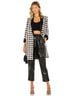 Alice + Olivia Checkered-gingham Black White Coat Size M - photo 5