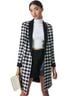 Alice + Olivia Checkered-gingham Black White Coat Size M - photo 1