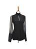 AKRIS 100% Silk Solid Black Long Sleeve Blouse Size 8 - photo 1