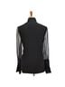 AKRIS 100% Silk Solid Black Long Sleeve Blouse Size 8 - photo 2