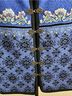 Icelandic Design 100% Wool Floral Jacquard Blue Black Wool Sweater Size M - photo 9