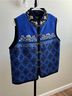 Icelandic Design 100% Wool Floral Jacquard Blue Black Wool Sweater Size M - photo 4