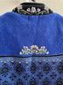 Icelandic Design 100% Wool Floral Jacquard Blue Black Wool Sweater Size M - photo 6