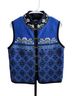 Icelandic Design 100% Wool Floral Jacquard Blue Black Wool Sweater Size M - photo 1