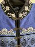 Icelandic Design 100% Wool Floral Jacquard Blue Black Wool Sweater Size M - photo 5