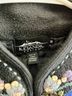 Icelandic Design 100% Wool Floral Jacquard Blue Black Wool Sweater Size M - photo 3
