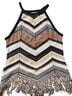 Shyanne Chevron-herringbone Multi Color Sleeveless Top Size XS - photo 1