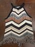 Shyanne Chevron-herringbone Multi Color Sleeveless Top Size XS - photo 4