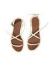 Reformation 100% Leather White Sandals Size 7 1/2 - photo 4