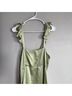 Roller Rabbit 100% Silk Solid Green Cocktail Dress Size L - photo 12