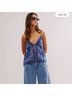 LoveShackFancy 100% Silk Print Blue White Tank Top Size XL - photo 5