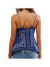 LoveShackFancy 100% Silk Print Blue White Tank Top Size XL - photo 2