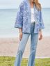Soft Surroundings Paisley Blue Jacket Size M - photo 3
