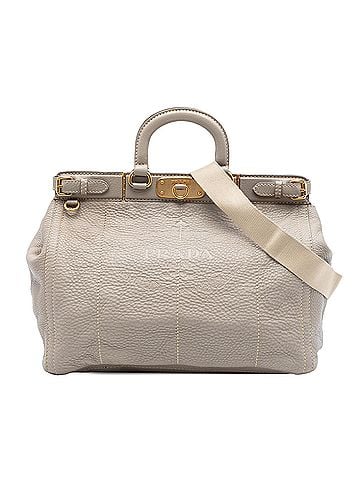 Prada Vitello Daino Canapa Logo Frame Satchel (view 1)