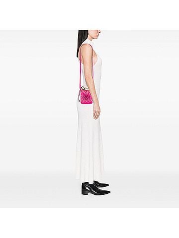 Loewe Paulas Ibiza Raffia Anagram Square Pocket Bucket Bag (view 2)